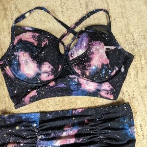 Torrid Galaxy bikini swimsuit TOP only 1  BBW